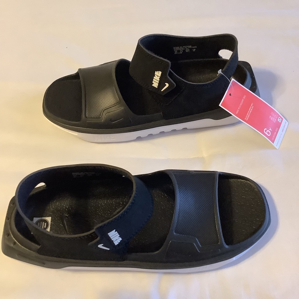 Black Sandals with Velcro Strap